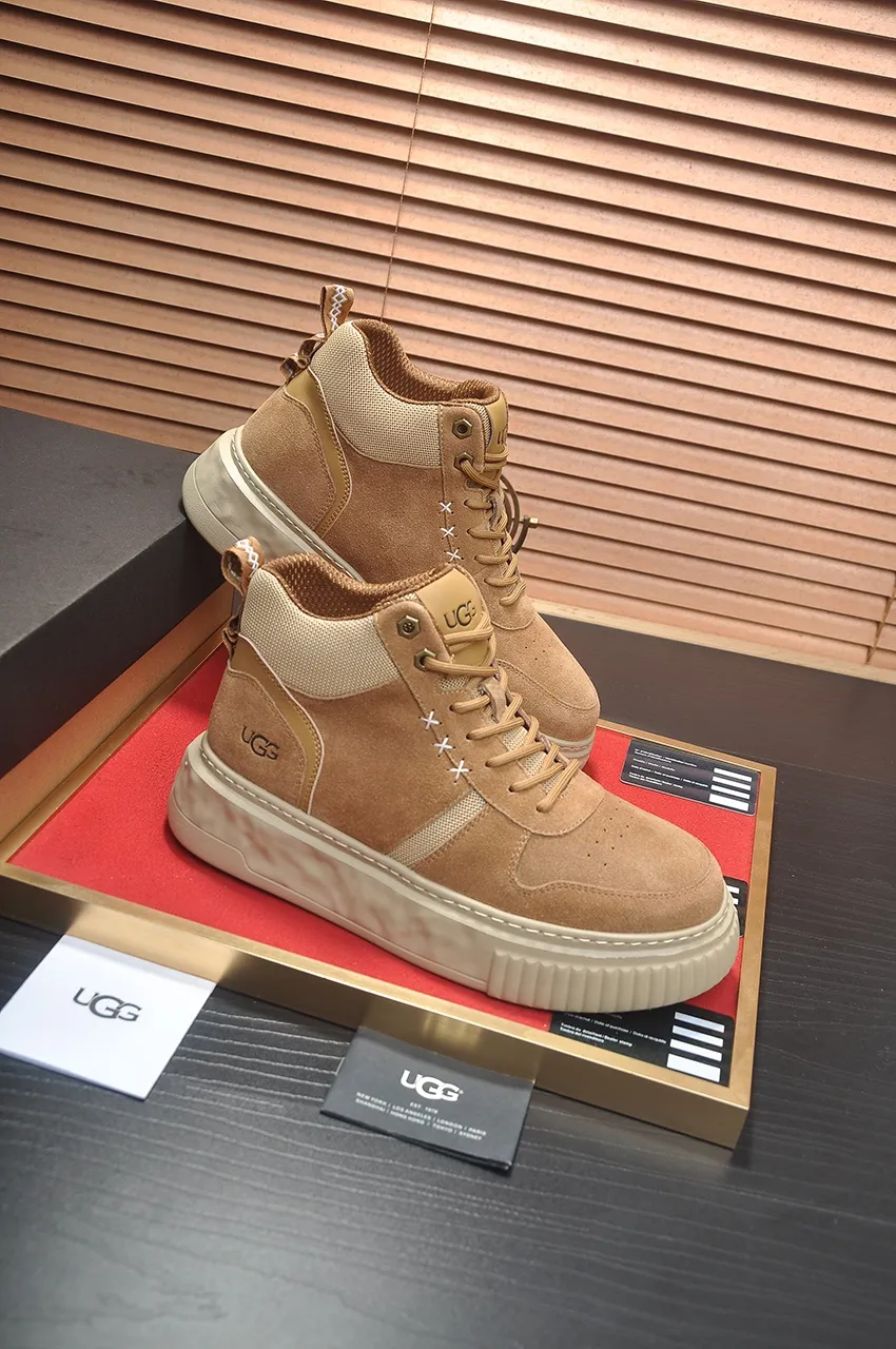 Men's shoes 💰640💶 [UGG] (full wool lining) top-end high-quality fur-in-one warm snow boots from Australia's warm luxury brand men's shoes, UGG-5877 official website synchronized, made of imported cowhide, carefully sewn...Imported rubber foam outsole (comfortable, soft, wear-resistant) The quality is really great...Exquisite workmanship, you can't put it down at first sight, available in sizes 39-44